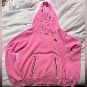 Aviator Nation Ninja Pullover in neon pink, size medium